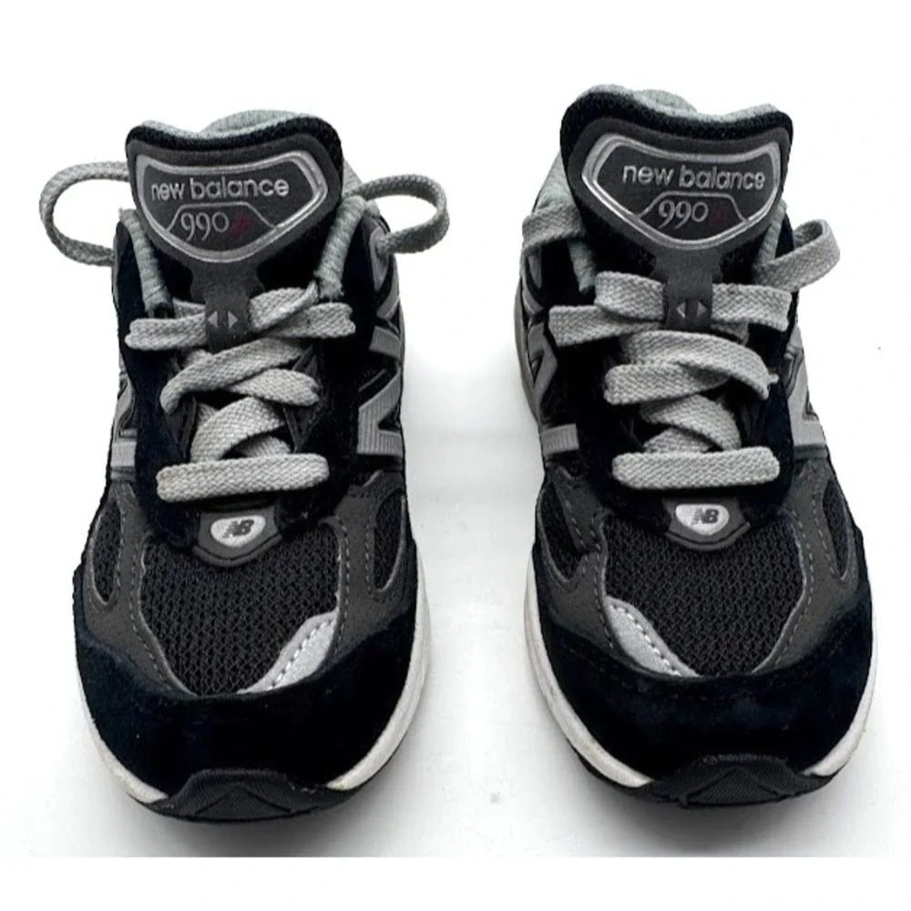 New Balance 990v6 Kids Black Gray Running Shoes IC990BK6 US 8C Toddler